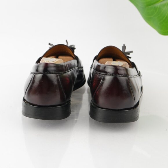 Cole Haan Mens Pinch Tassel Loafer Size 9.5 D Burgundy Moc Slip On Dress Shoe - Picture 5 of 12